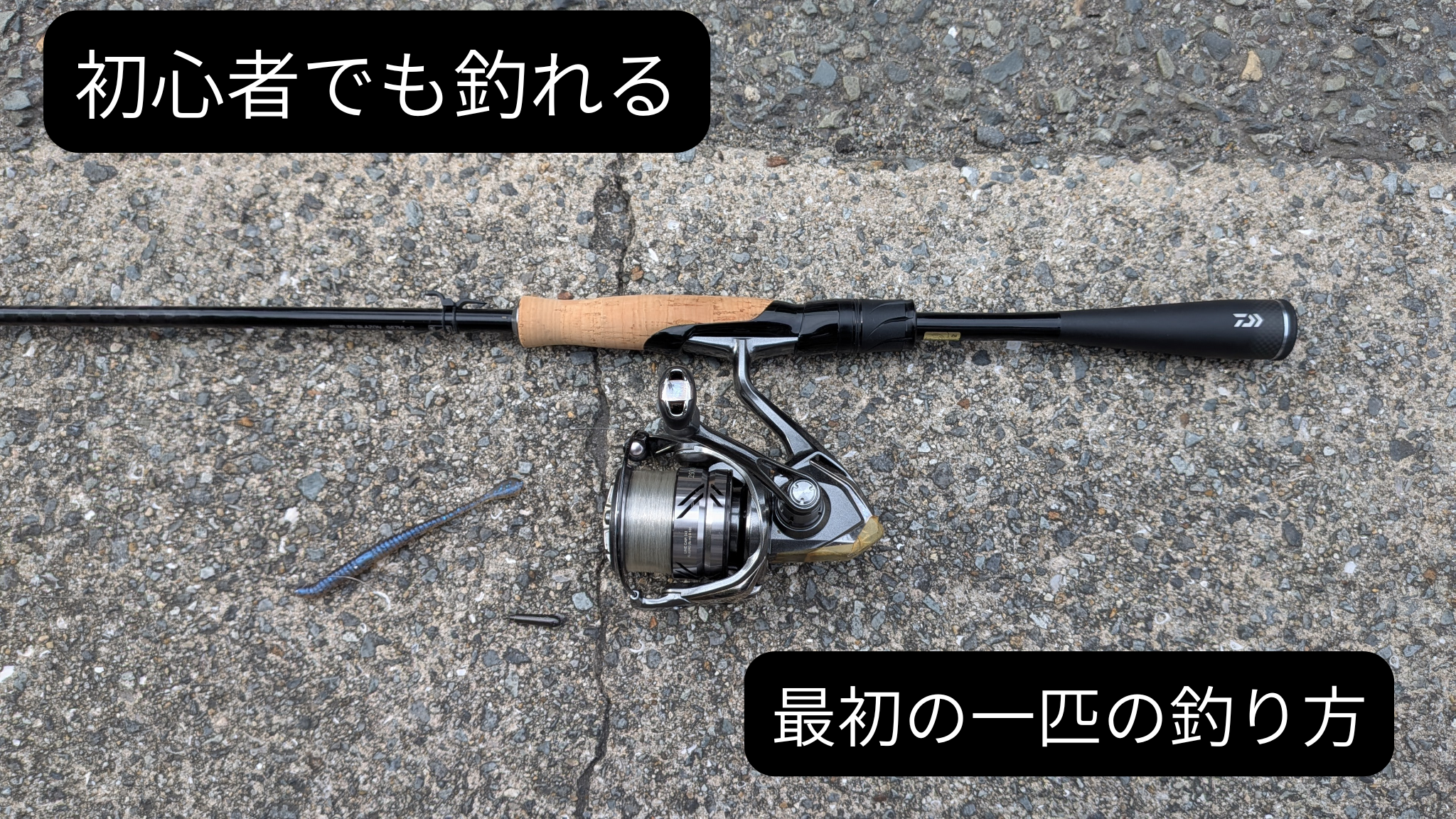 バス釣り初心者向けダウンショットリグとスピニングタックルのセット